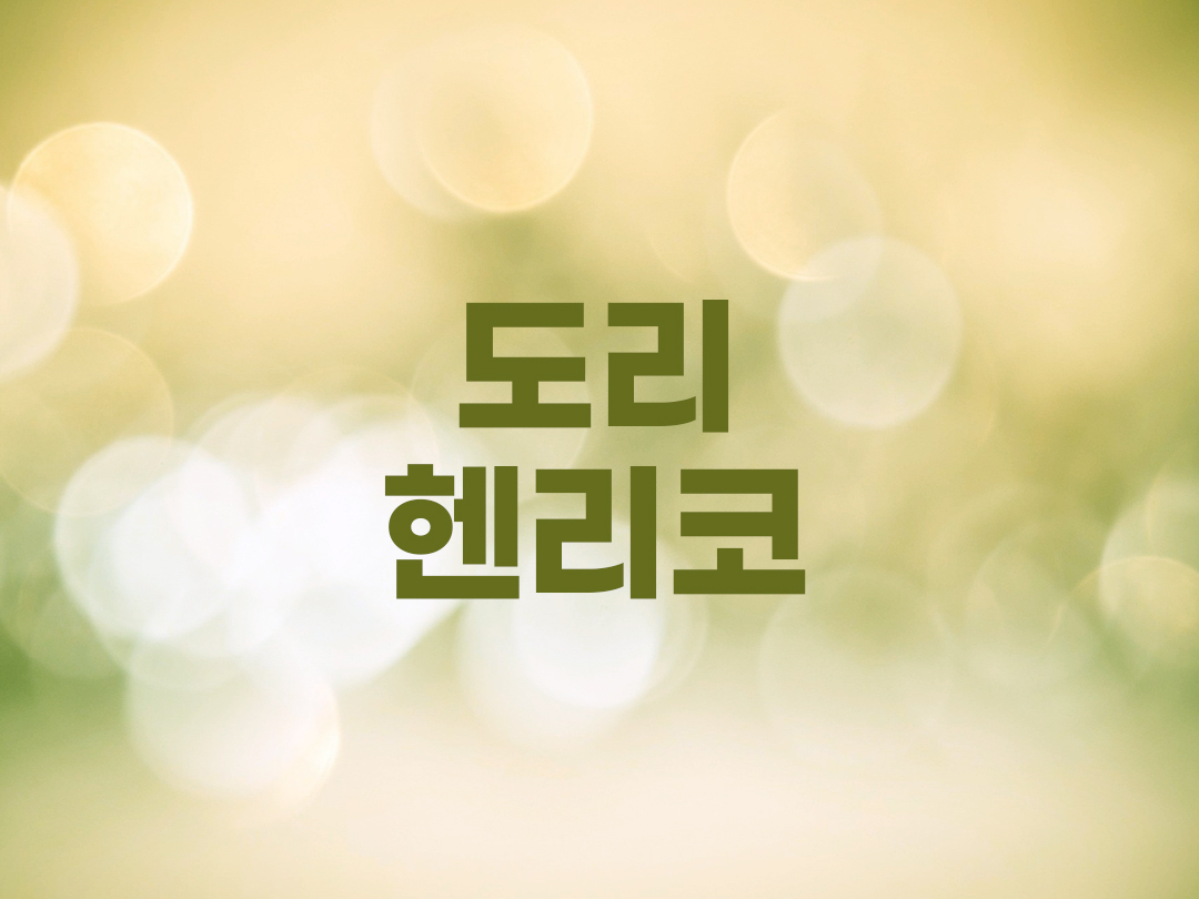 도리 헨리코 (김 헨리코) 천주교 남자세례명