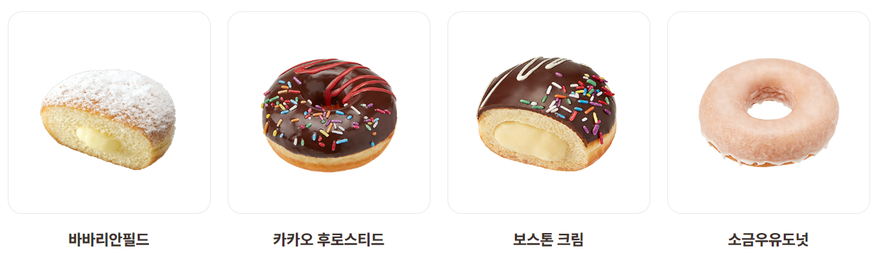 던킨도너츠 칼로리 및 영양성분