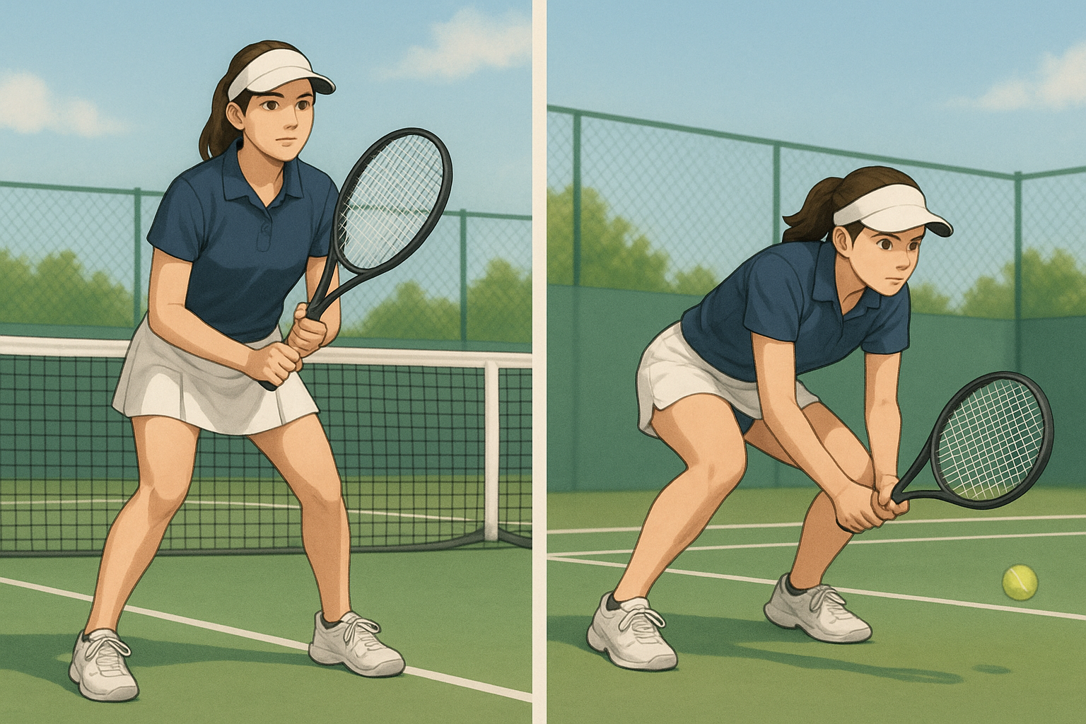 테니스 서브 리시브 기본 자세와 반응법 관련 사진