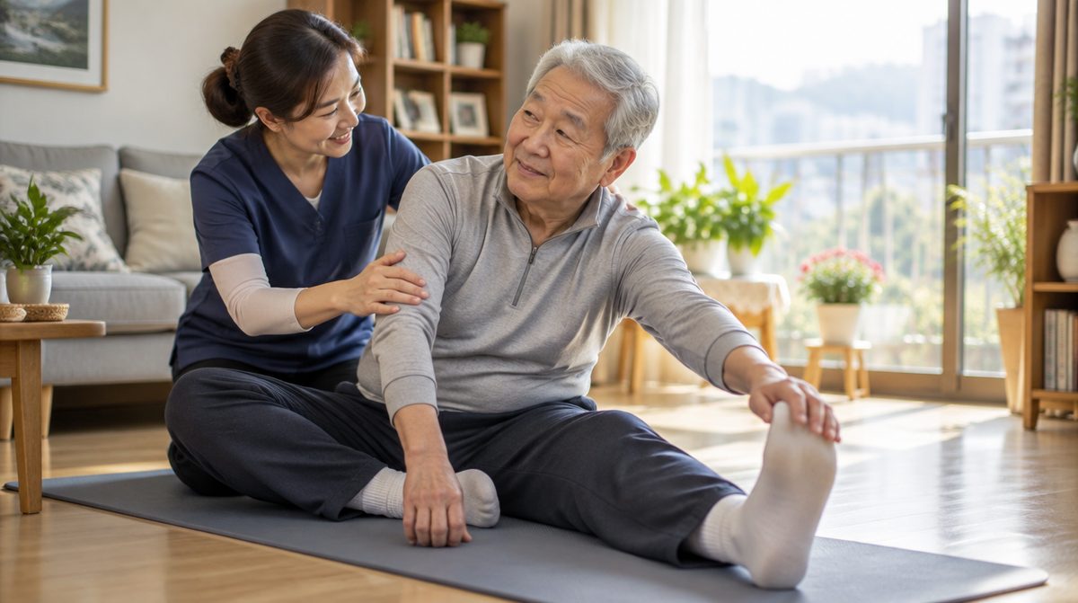 관절 구축 예방, 집에서 하는 재활 스트레칭