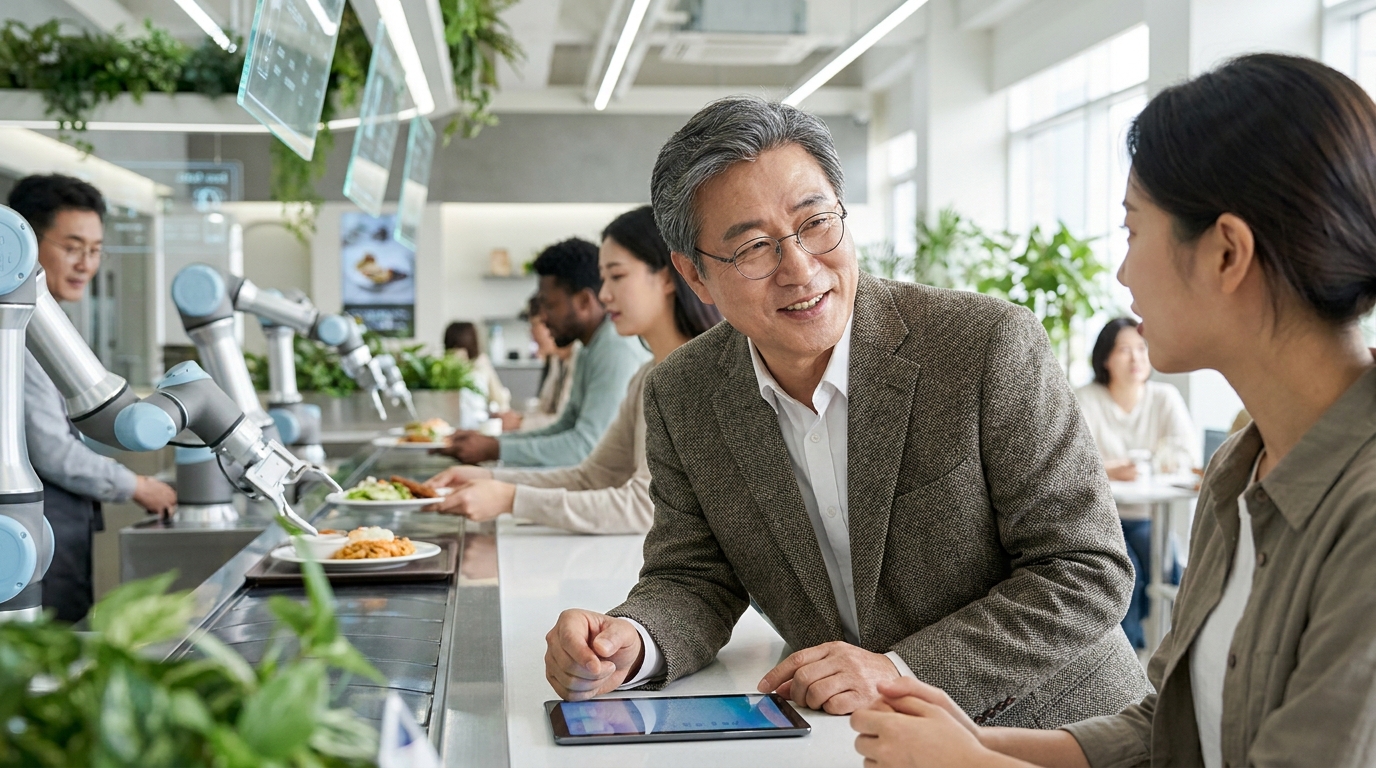 로봇과 AI 시대에도 대체되지 않는 시니어 전문가의 인생 상담 모습