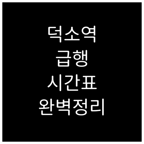 덕소역 경의중앙선 시간표와 급행열차 ..