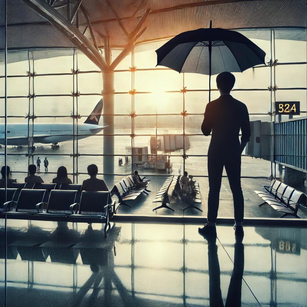비행기 탑승시 우산