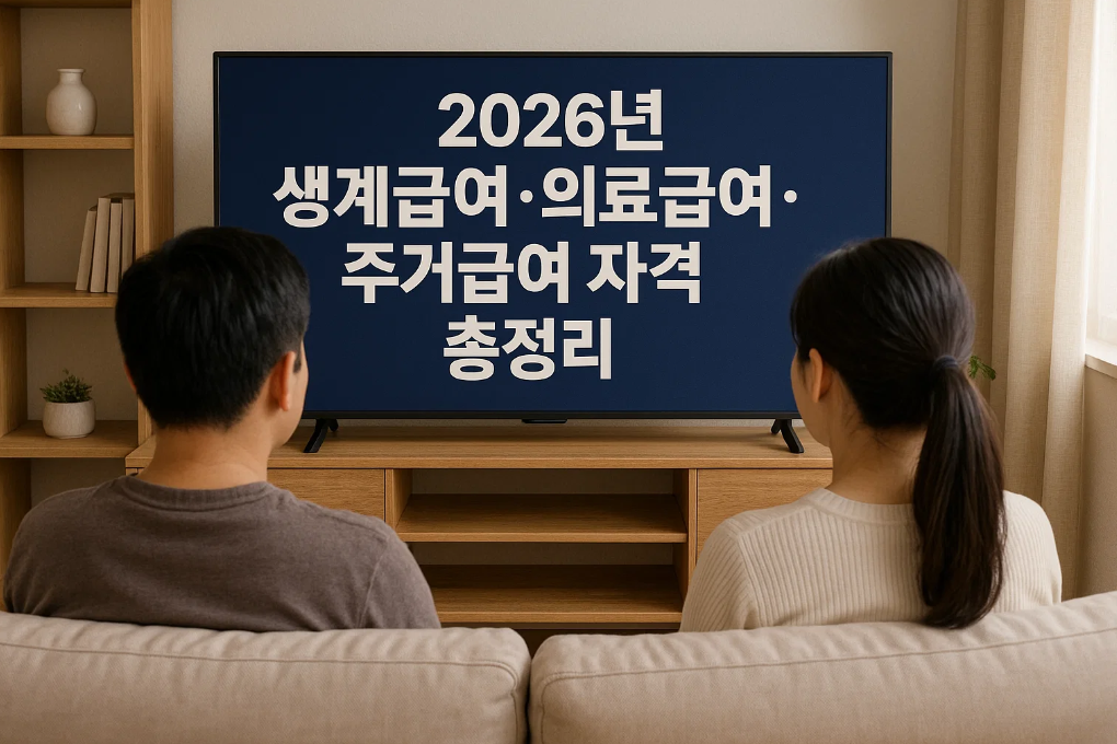 2026년 생계급여·의료급여·주거급여 자격 총정리