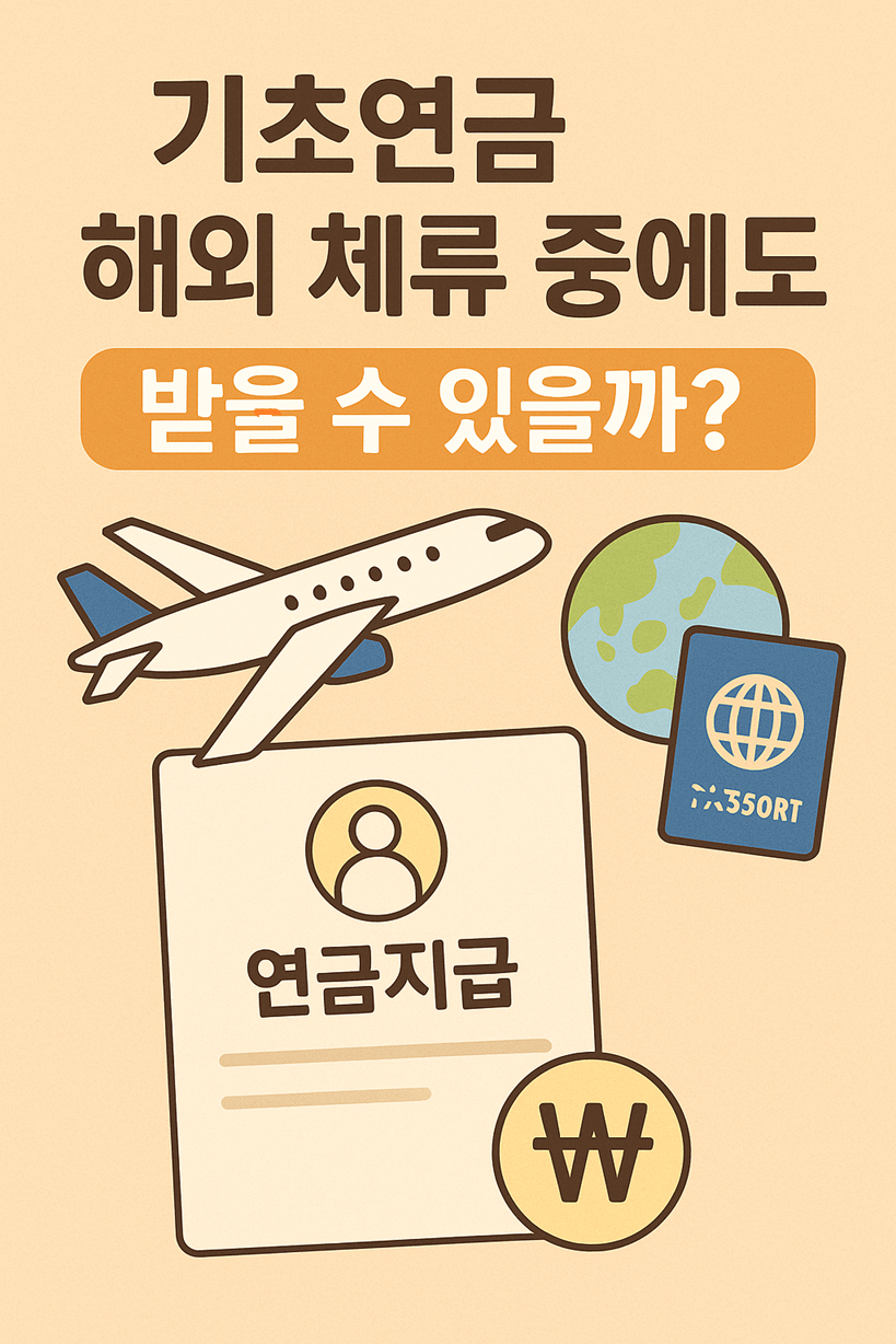 기초연금 해외체류 중에도 받을 수 있을까?