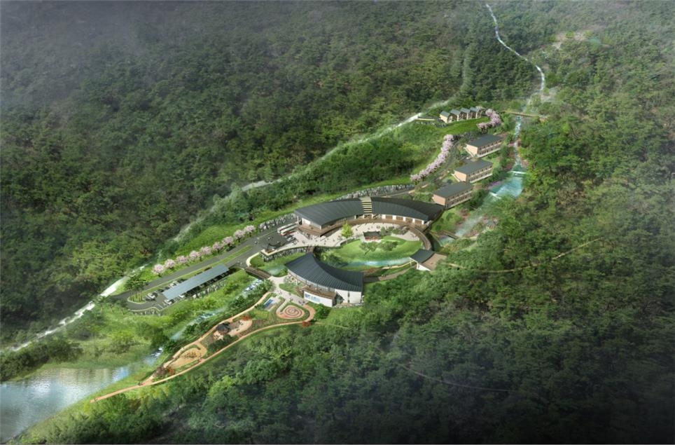 하늘에서 본 숫립장성 숲체험지 이미지