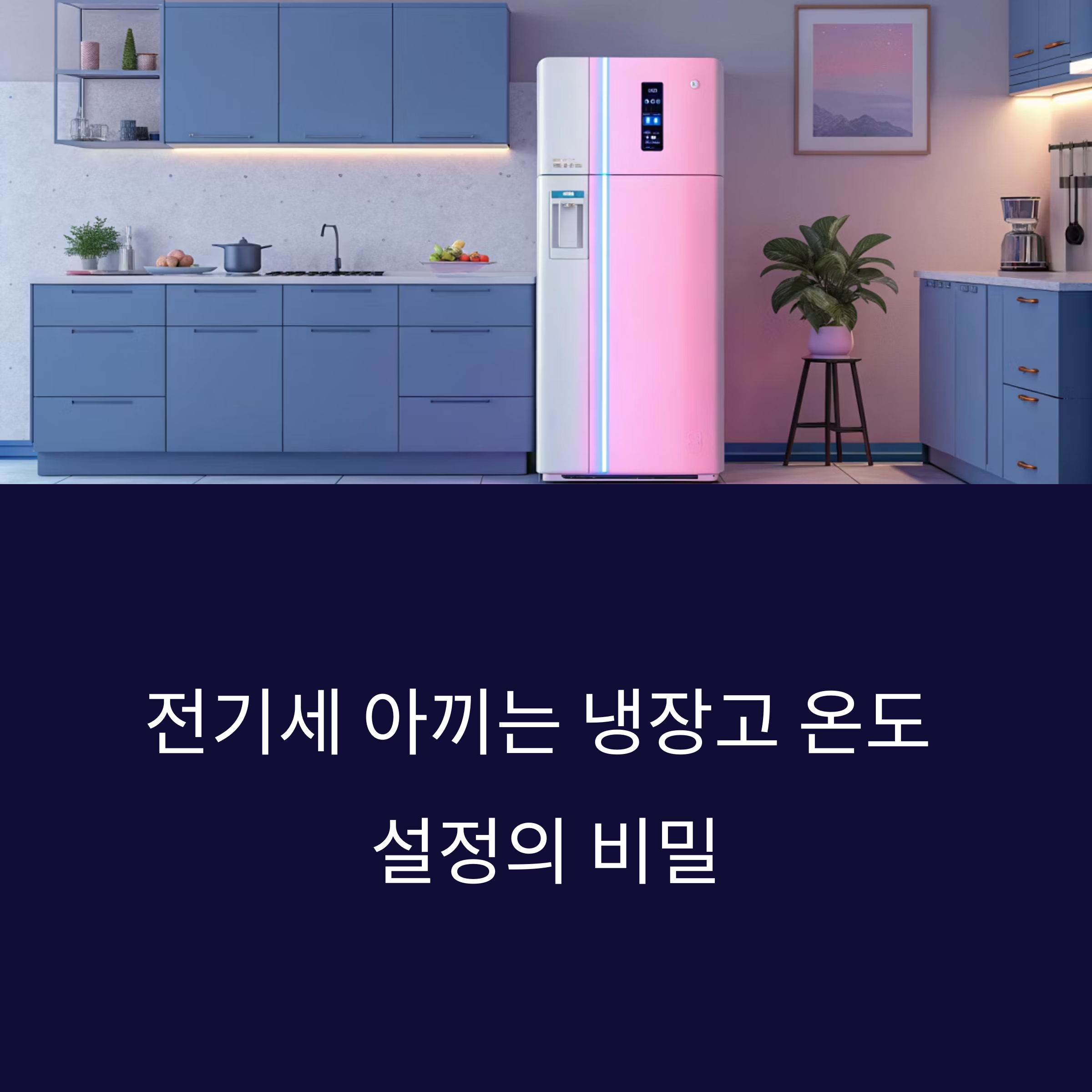 냉장고 설정과 전기세 관련 사진