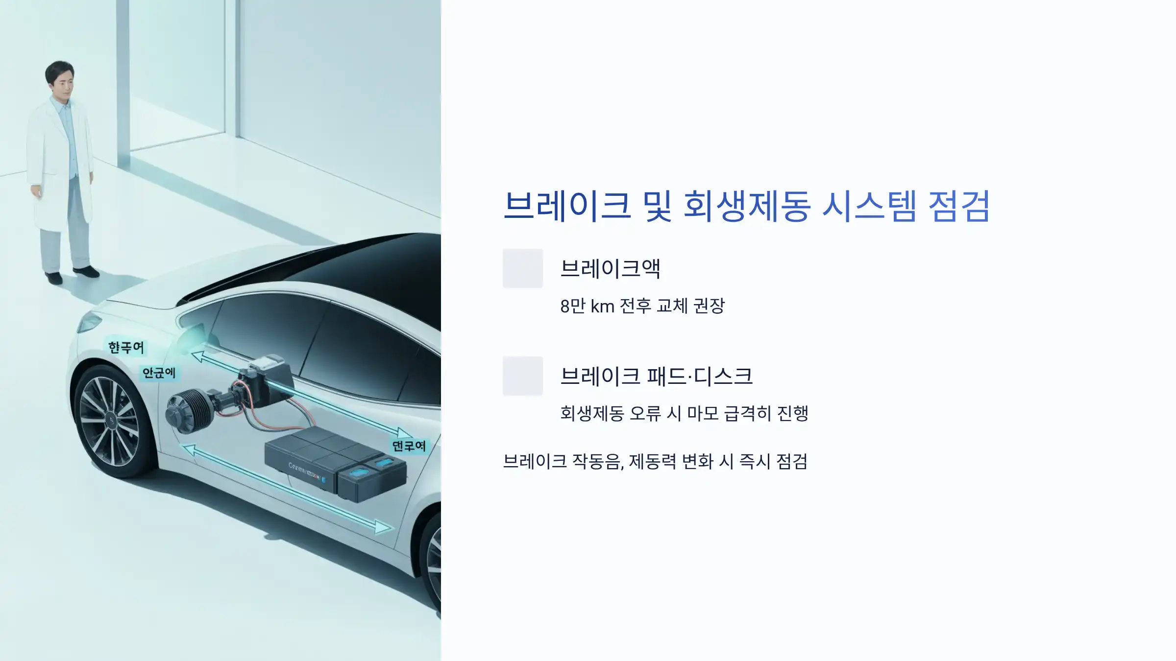 브레이크 및 회생제동 시스템 점검