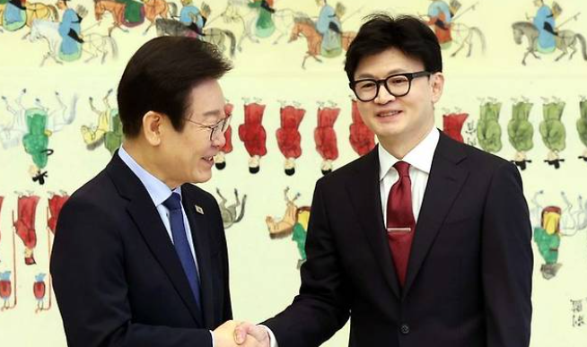 한동훈 국민의힘 대표와 이재명 더불어민주당 대표