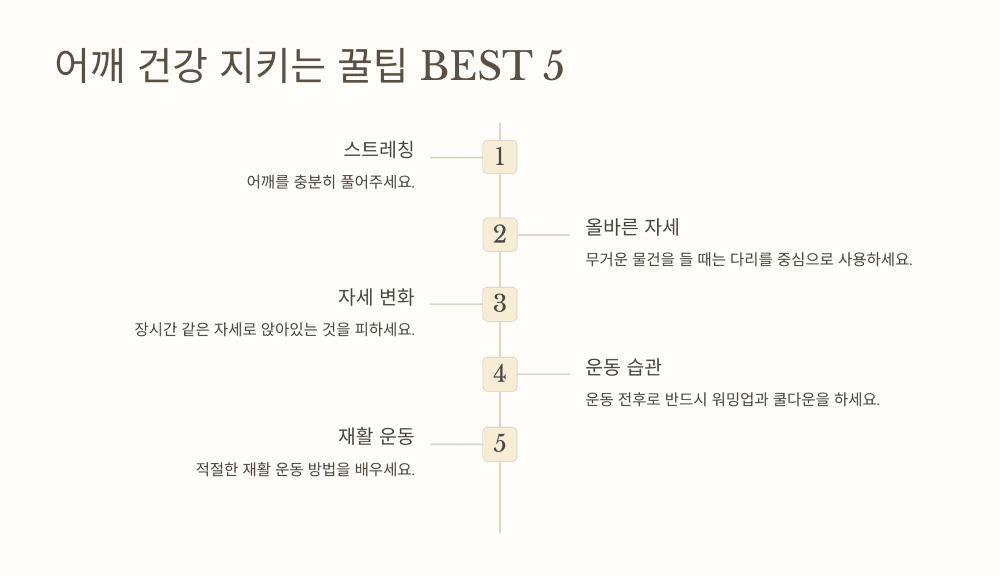 어깨 건강 지키는 꿀팁 BEST 5