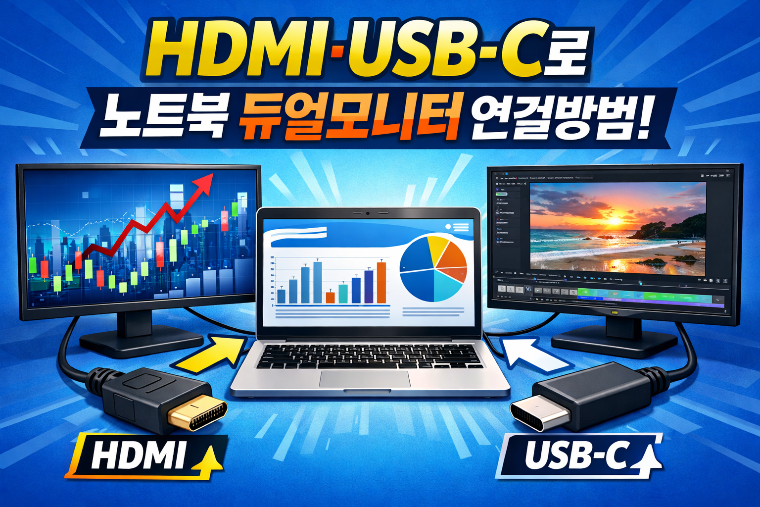 노트북 듀얼모니터 연결방법