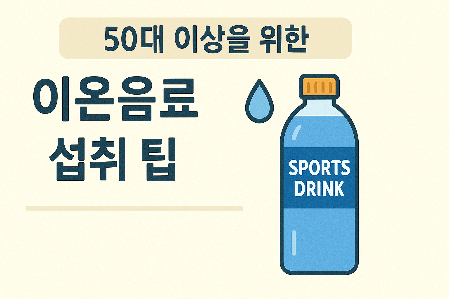 이온음료 섭취 팁