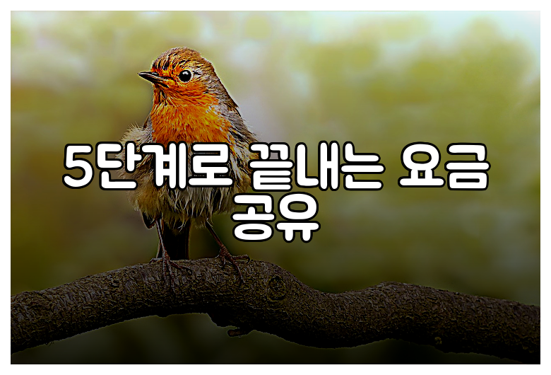 5단계로 끝내는 요금 공유