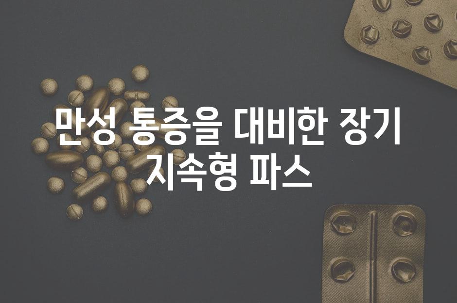 만성 통증을 대비한 장기 지속형 파스
