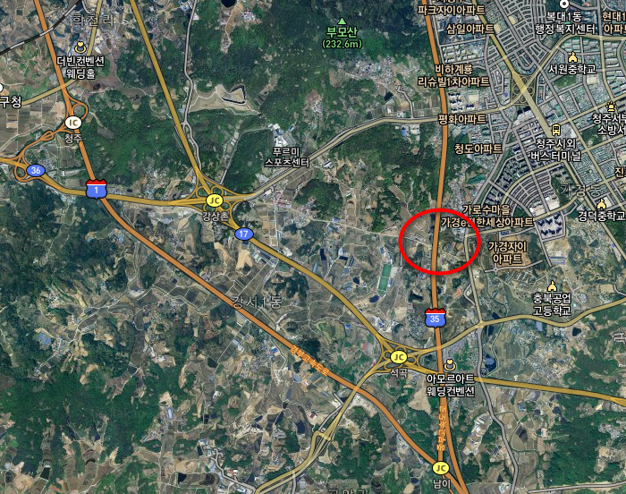 중부고속도로_청주강서동하이패스진출입로