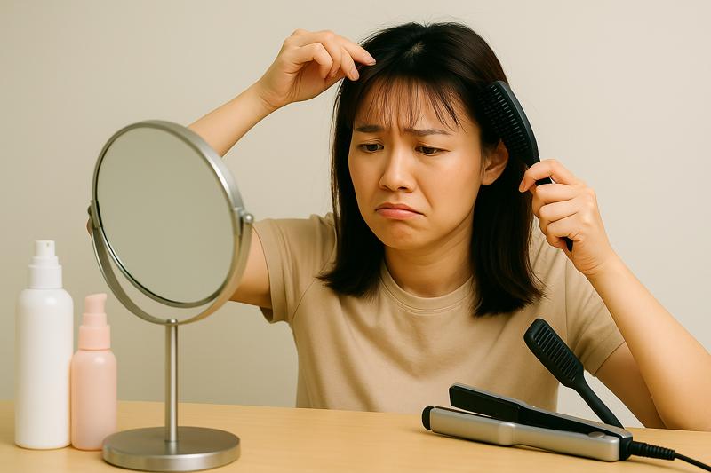 앞머리 고정이 안 되는 날