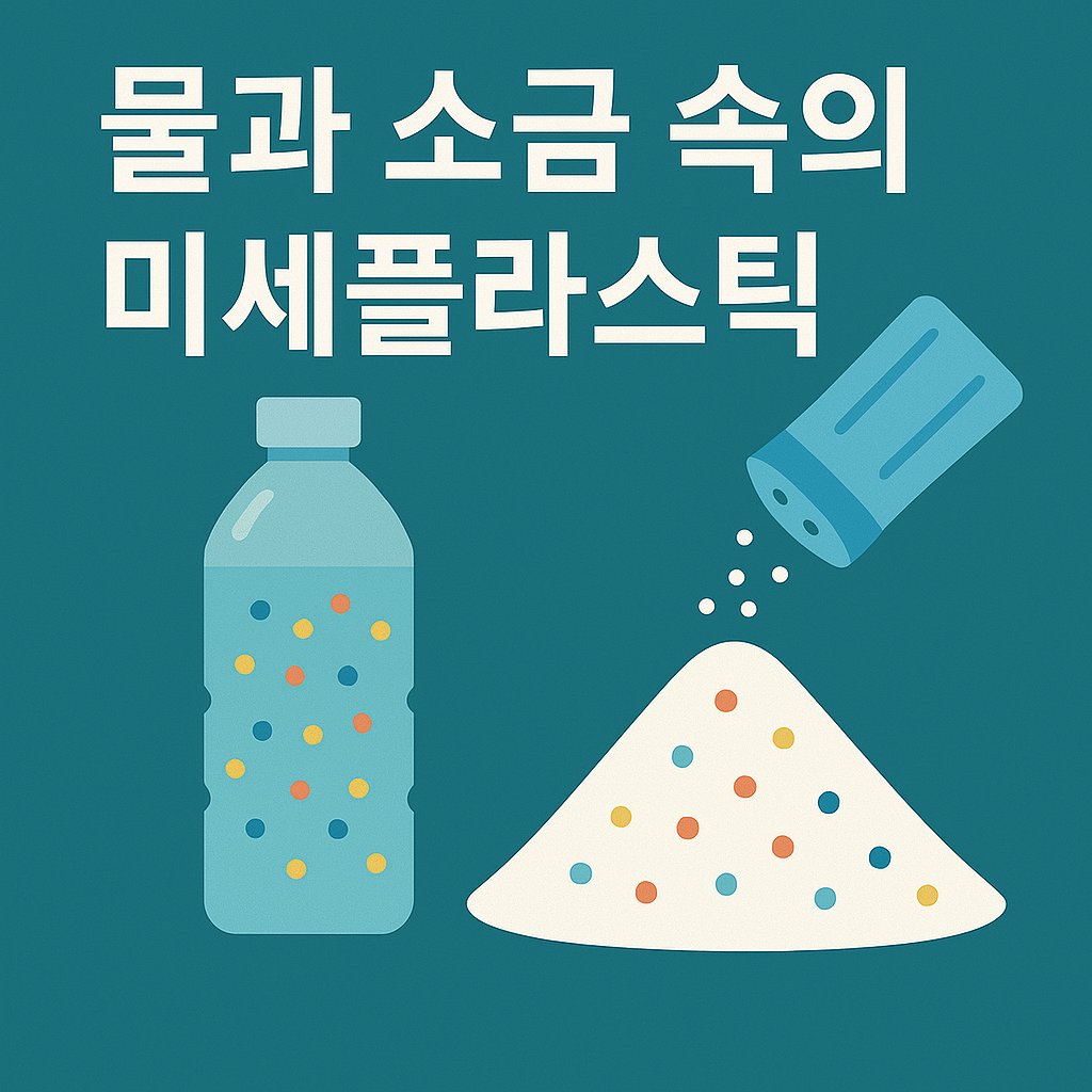 물과 소금속 미세플라스틱