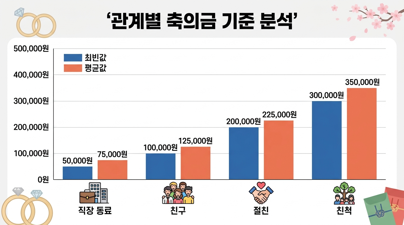 관계별 축의금 기준 분석