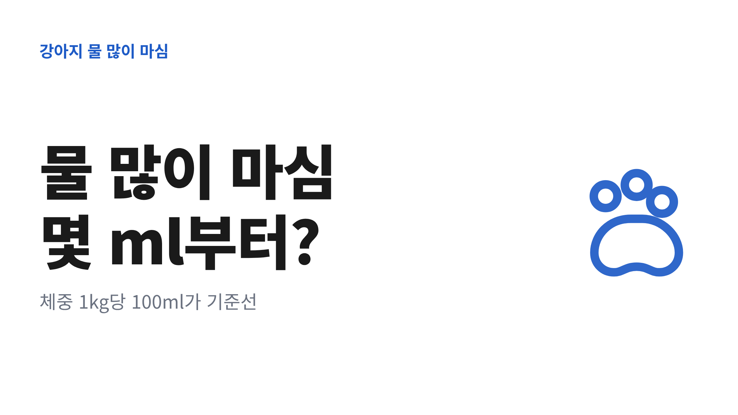 물그릇 앞에서 물을 마시는 소형견과 하루 음수량 기준을 정리한 대표 이미지