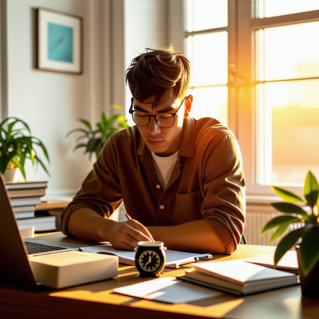 공부하고 있는 모습