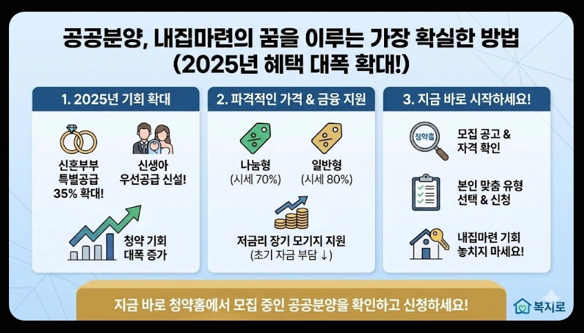 공공분양 청약조건 신청방법 혜택3분확인