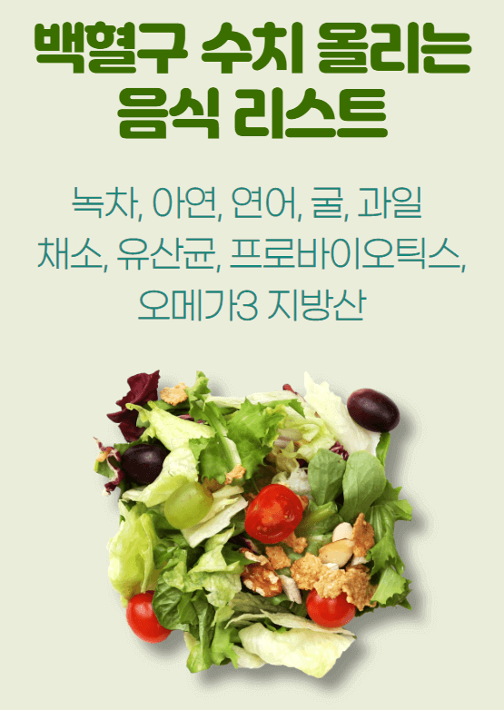 백혈구수치올리는음식