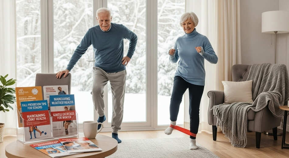 시니어 겨울철 건강관리 핵심, 낙상예방과 관절보호 및 운동습관의 중요성