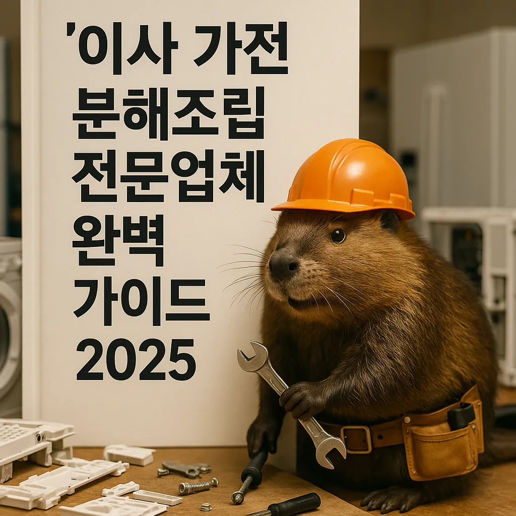 이사 가전 분해조립 전문업체 완벽 가이드 2025