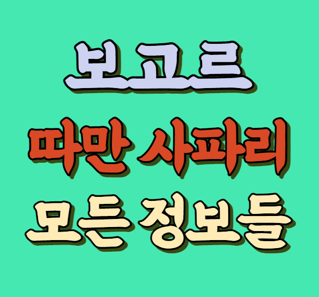 보고르 따만 사파리 모든 정보들 정리