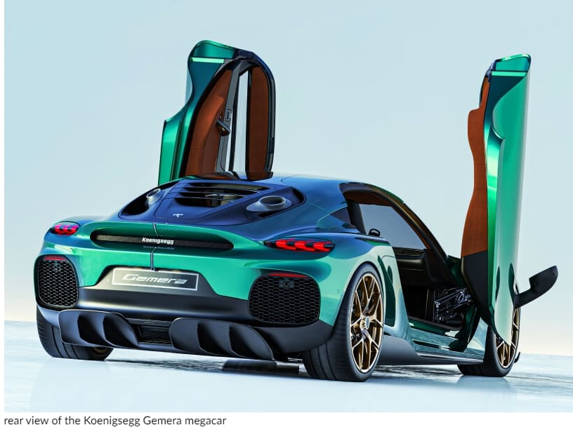 코닉세그, 세계 최초 4인승 선바이저 윈도우 스포티 메가카 선보여 VIDEO: Koenigsegg debuts gemera, the world's first 4-seater sporty megacar with sun visor windows