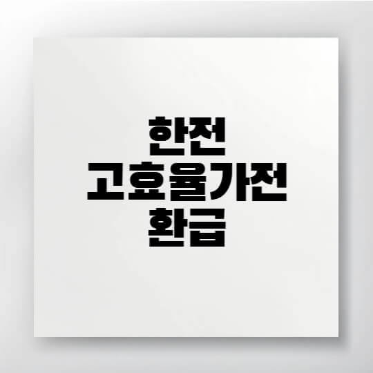 2025년 고효율 가전제품 환급 신청 방법 총정리