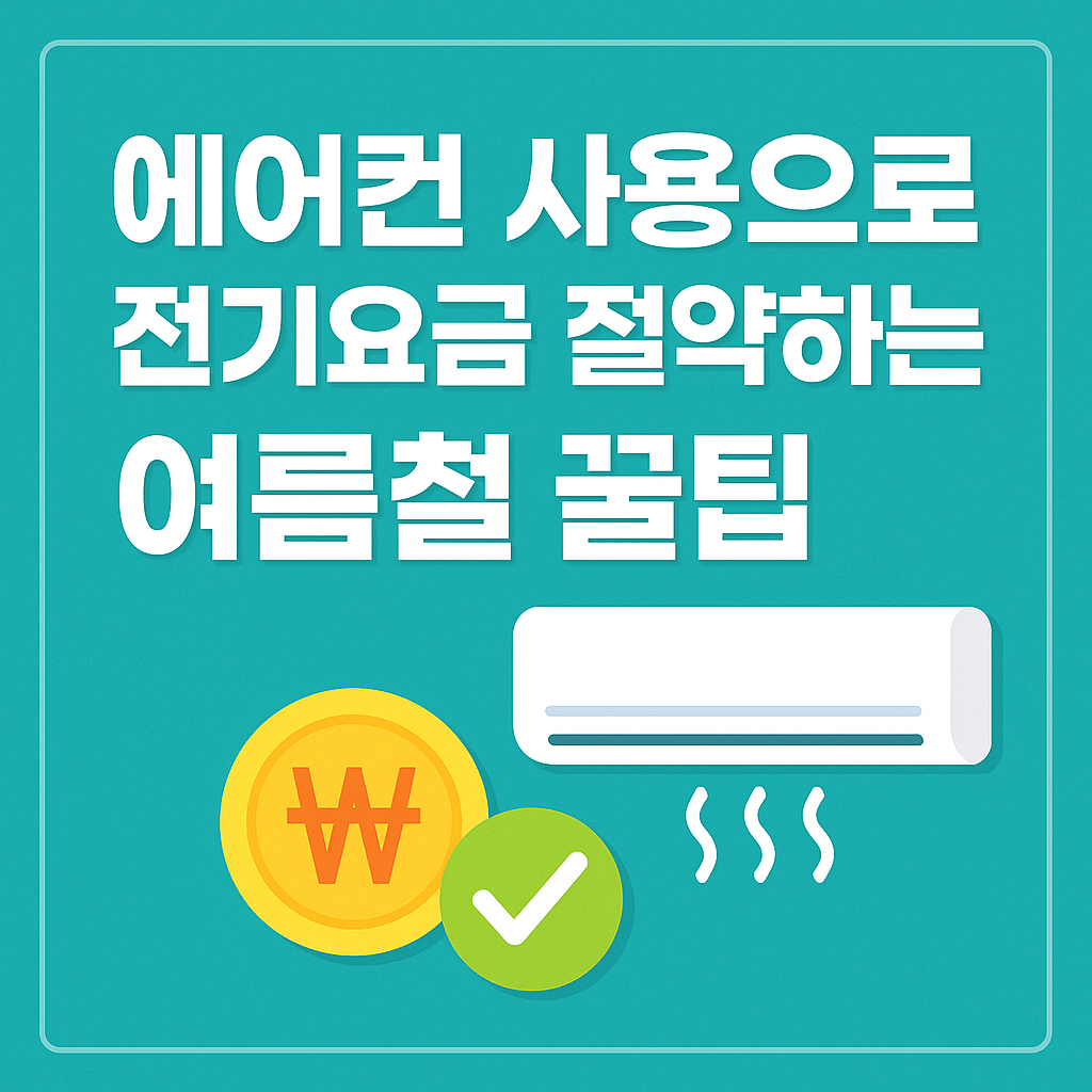 에어컨 사용으로 전기요금 절약하는 여름철 꿀팁