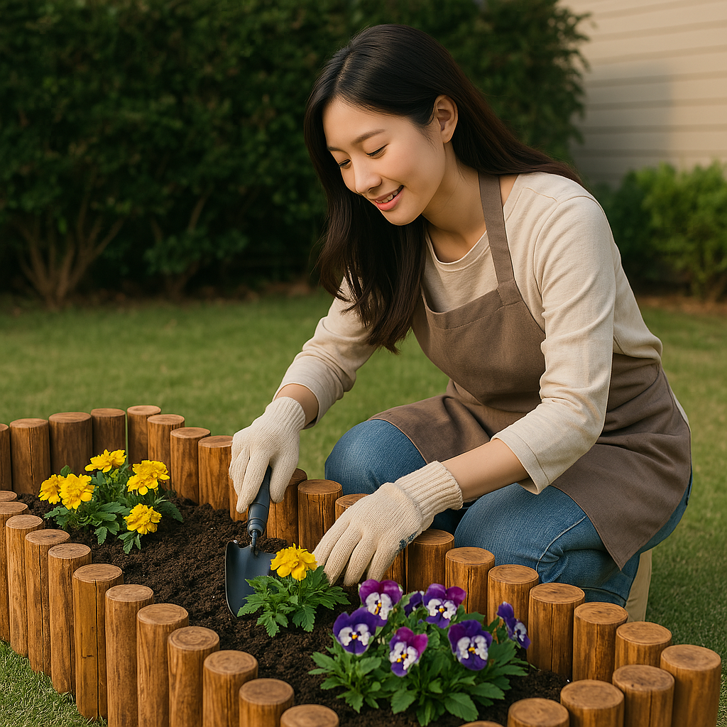 통나무 원목 울타리