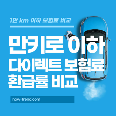 만키로 이하 다이렉트 보험료 환급률 비교 섬네일