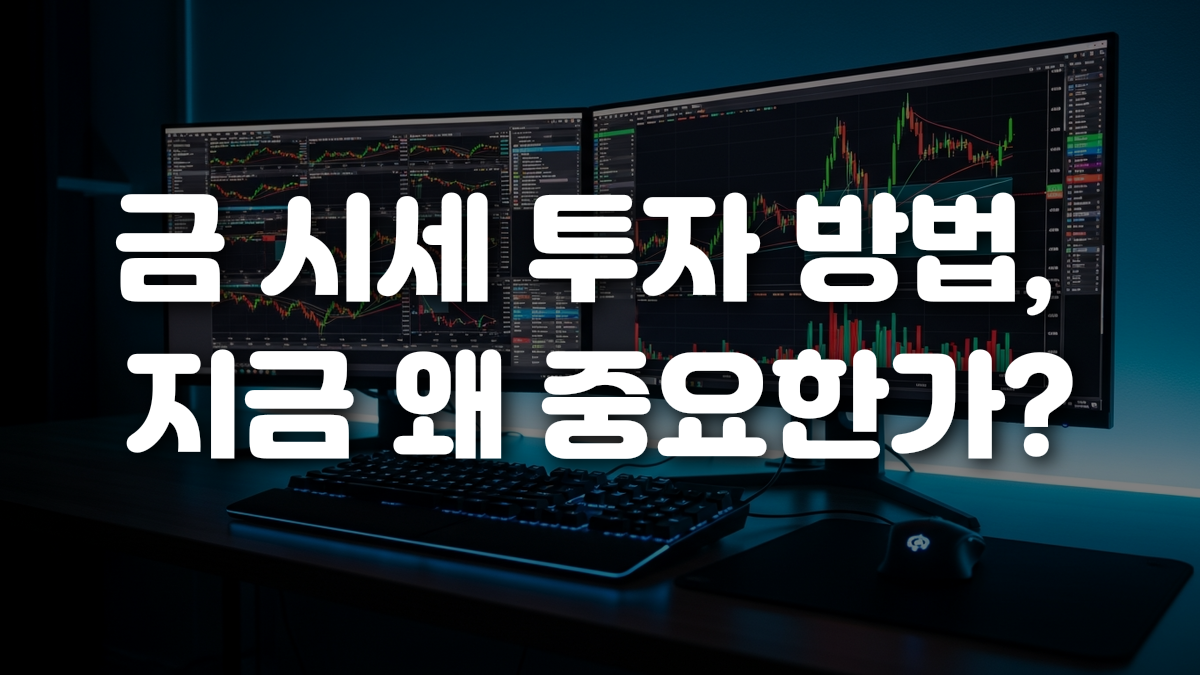 금 시세 투자 방법 지금 왜 중요한가