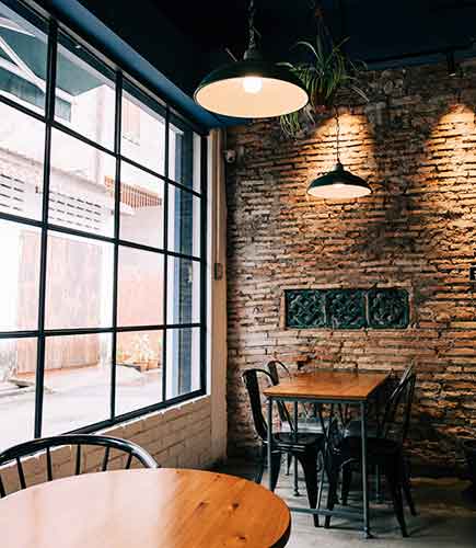 카페-인테리어-벽돌벽