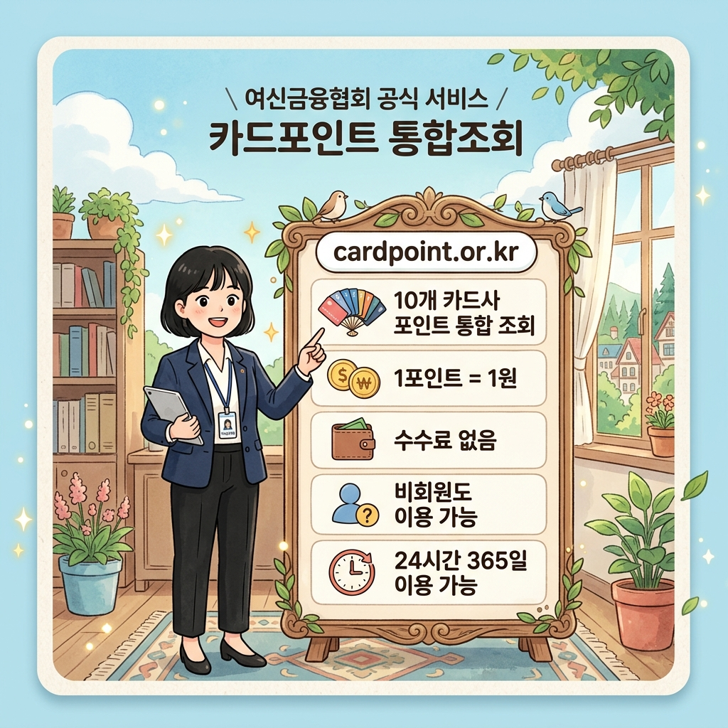 카드포인트 통합조회 여신금융협회 공식 서비스 개요