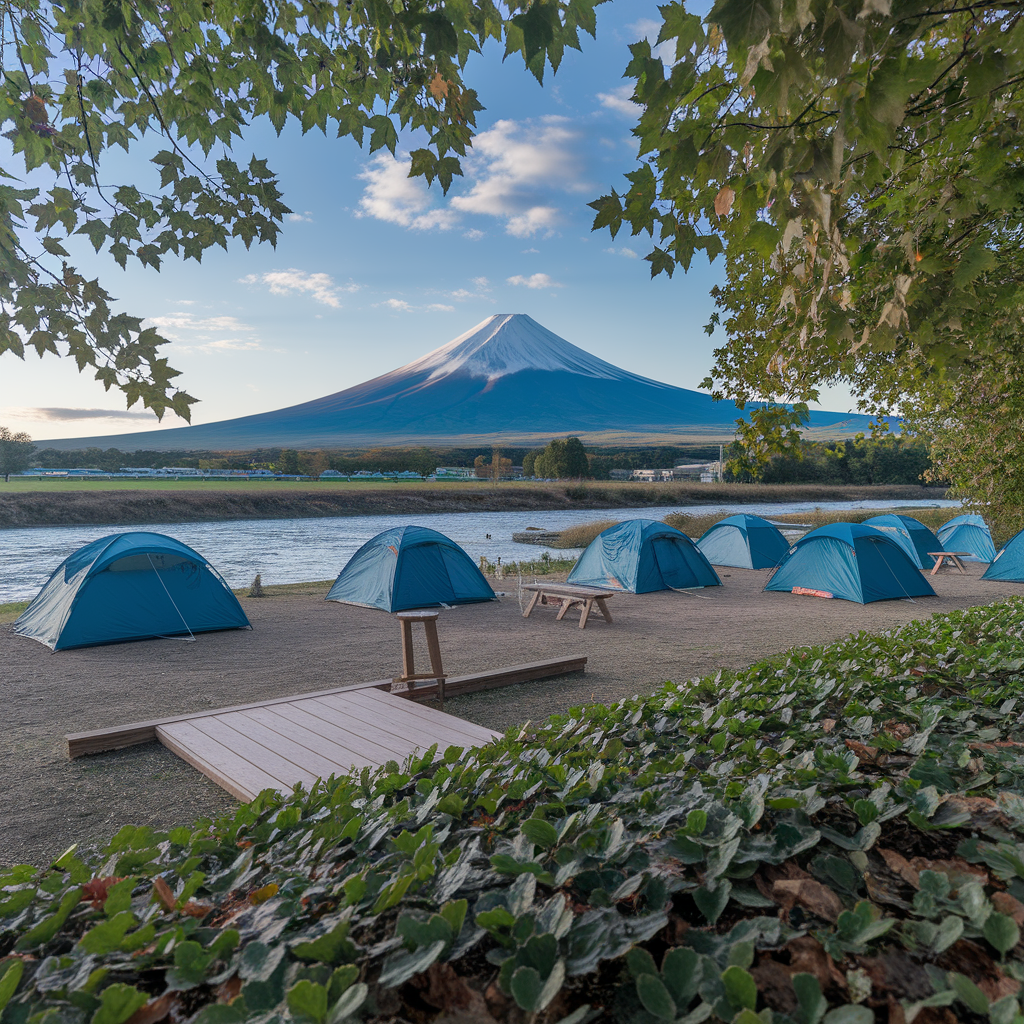일본 후지산 캠핑장