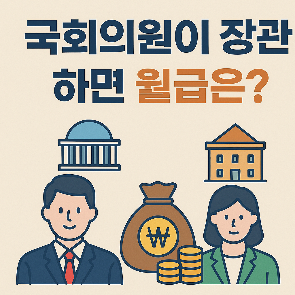 국회의원이 장관하면 월급은 얼마나 되나