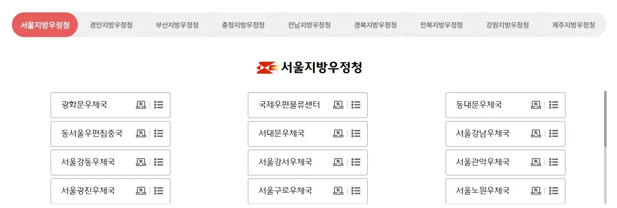 우체국-영업시간-점심시간-위치 찾기-토요일