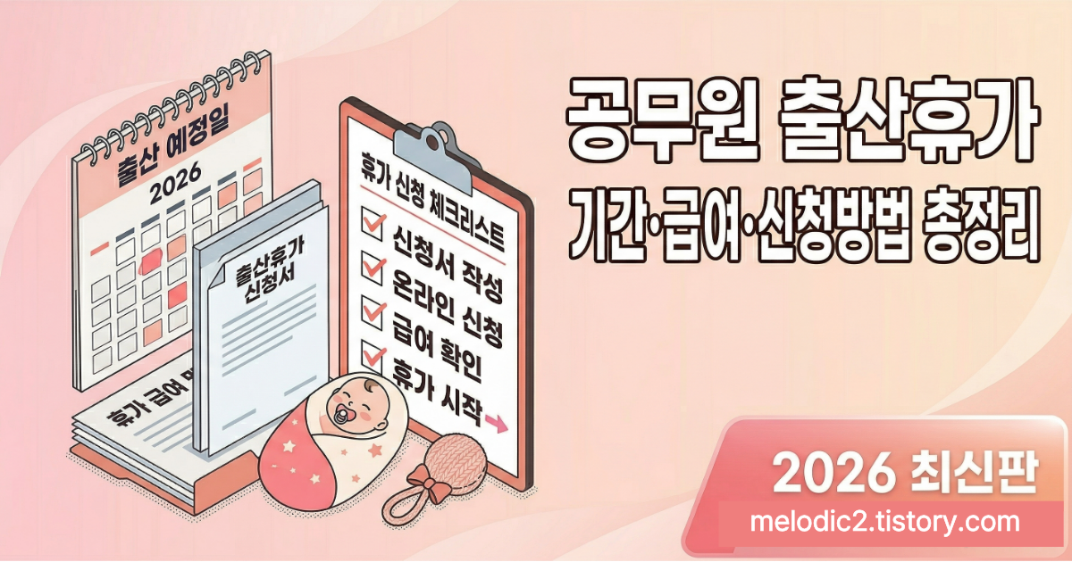 2026 공무원 출산휴가 기간 급여 배우자출산휴가 신청방법 총정리