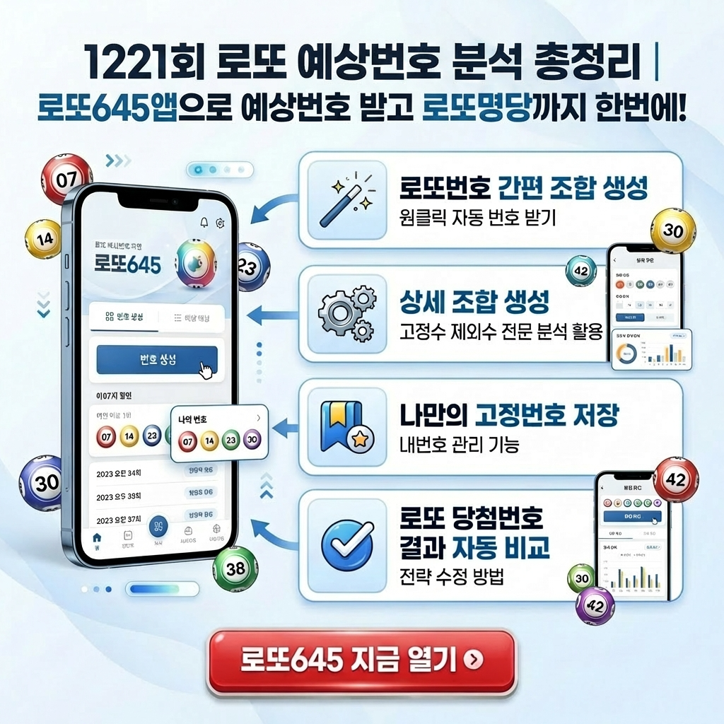로또645 (무료) - 로또번호 당첨번호 확인, 로또645 로또번호 당첨 예상번호