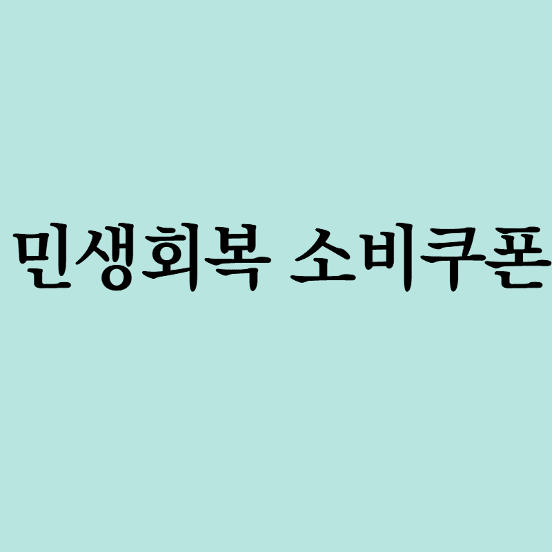 민생회복 소비쿠폰