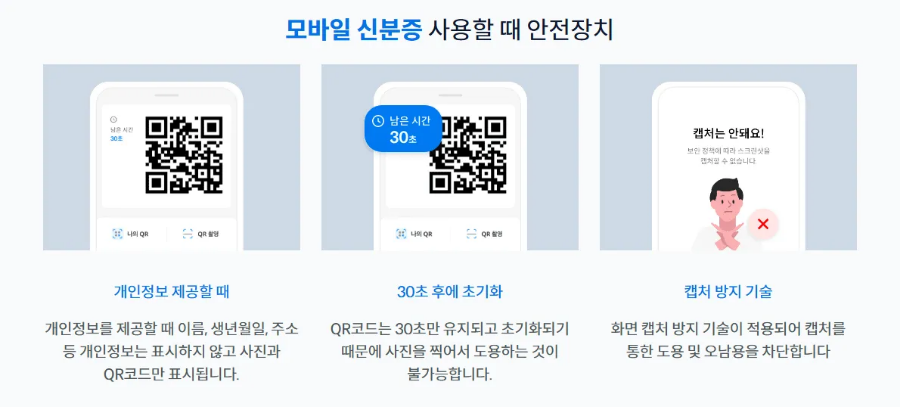 모바일주민등록증 발급방법 안전장치