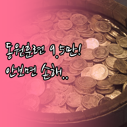 예비군 동원훈련 보상비 9만 5천 원..