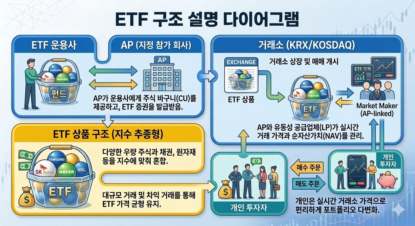ETF 구조 설명 다이어그램