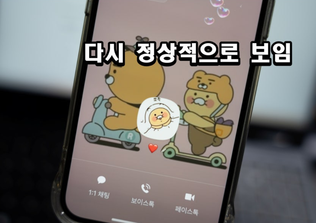 카톡-차단-정상