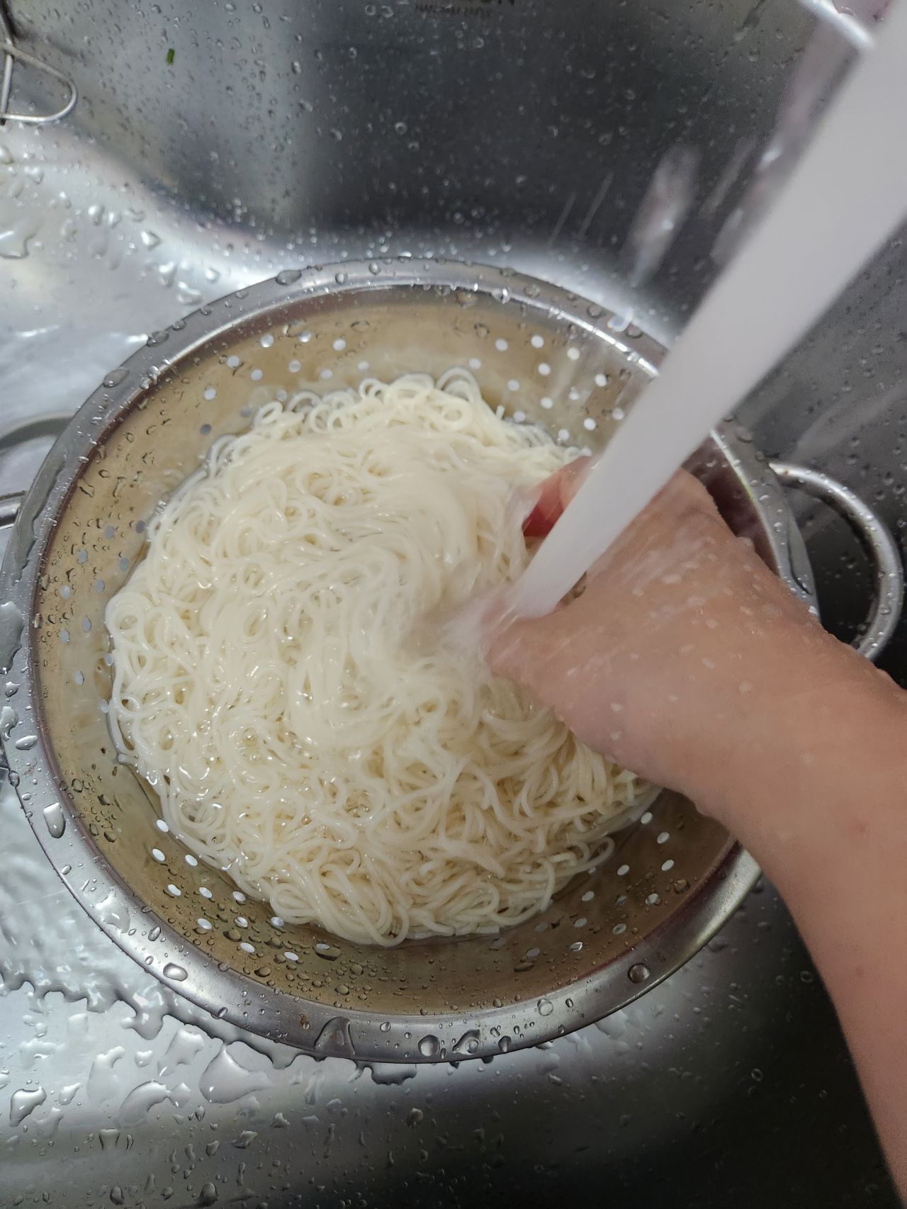 면 헹구기