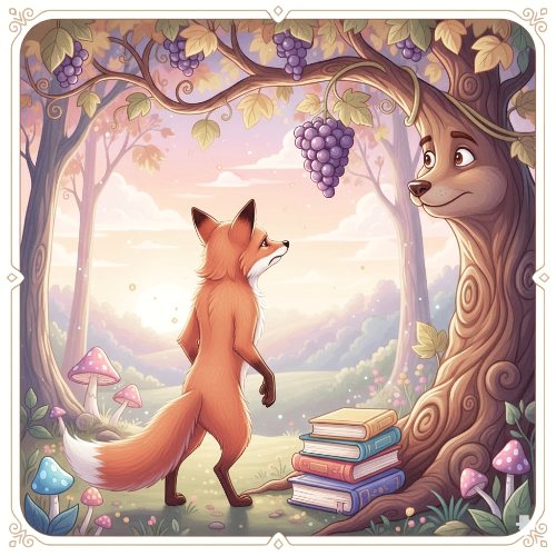 여우가-포도를-포기하는-모습