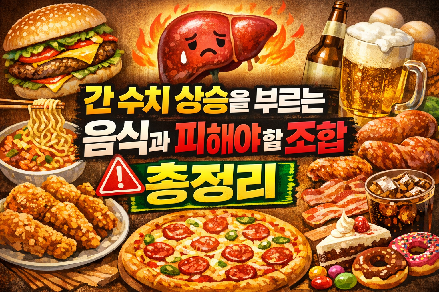 간 수치 상승을 부르는 음식과 피해야 할 조합 총정리
